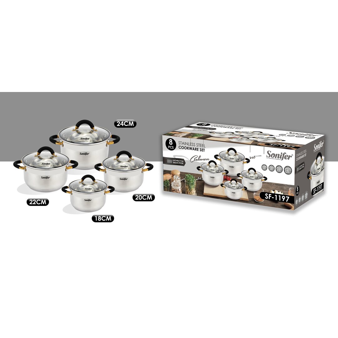 Sonifer Set Tenxheresh Inoksi Black, Sf-1197 , 8 Copë