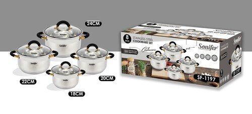 Sonifer Set Tenxheresh Inoksi Black, Sf-1197 , 8 Copë