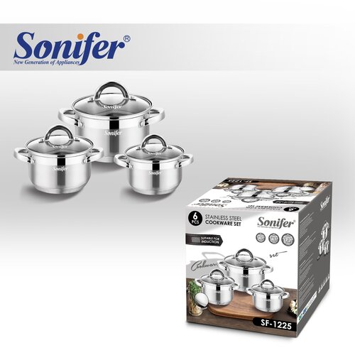 Sonifer Set Tenxheresh Inoksi, Sf-1225, 6 Copë