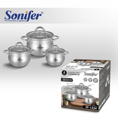 Sonifer Set Tenxheresh Inoksi, Sf-1224, 6 Copë