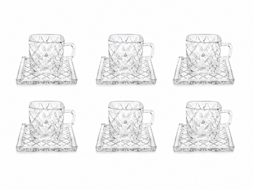 Square Mosaic Tea Cup, 65-44, 12 Pieces