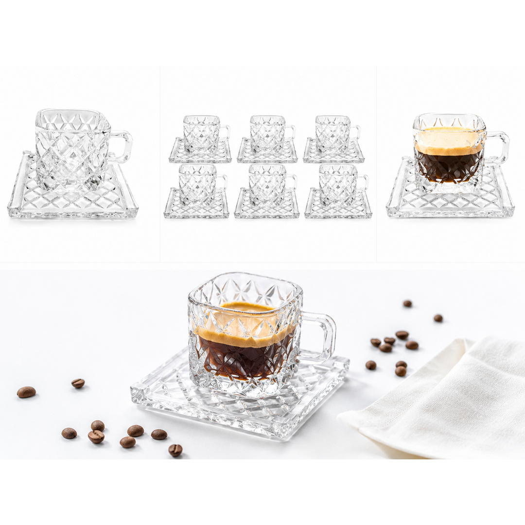 Square Mosaic Tea Cup, 65-44, 12 Pieces