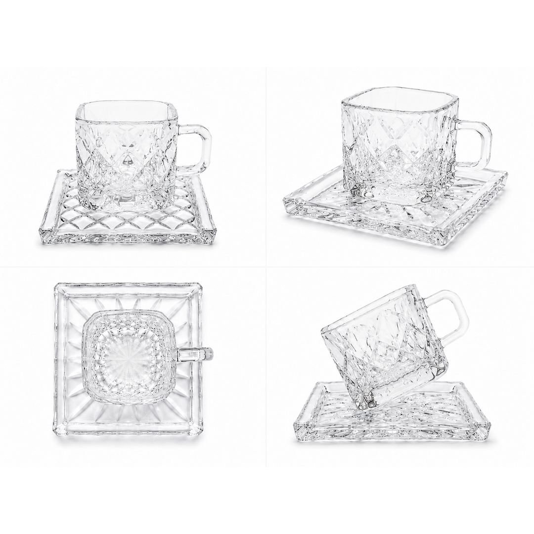 Square Mosaic Tea Cup, 65-44, 12 Pieces