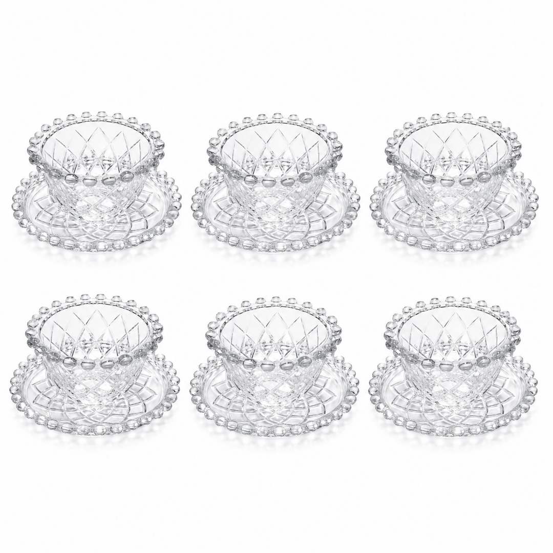 Pearl Set Cup Macedonia Rhombus, 65-36, 12 Pieces