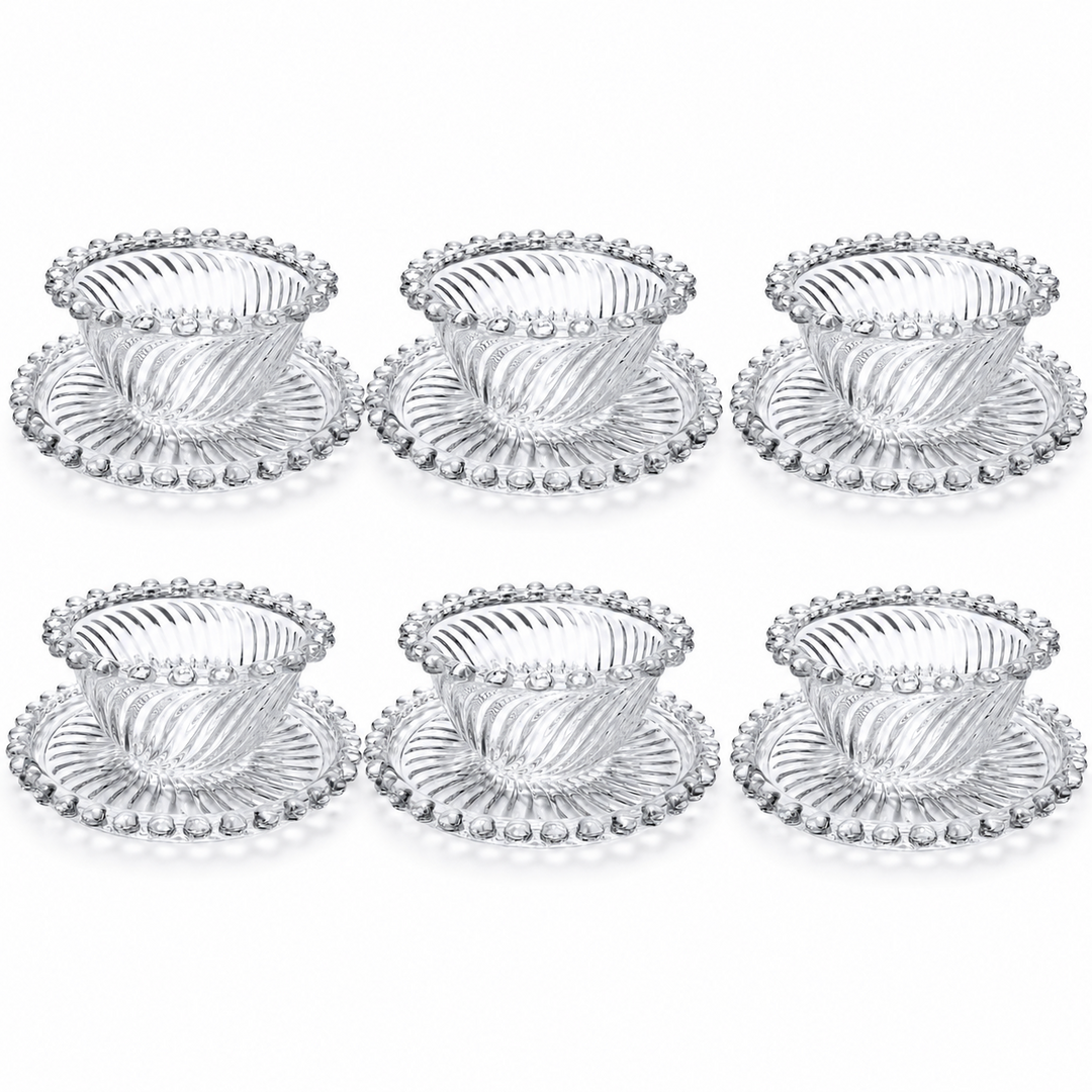 Pearl Set Cup Macedonia Wavy, 65-37, 12 Pieces