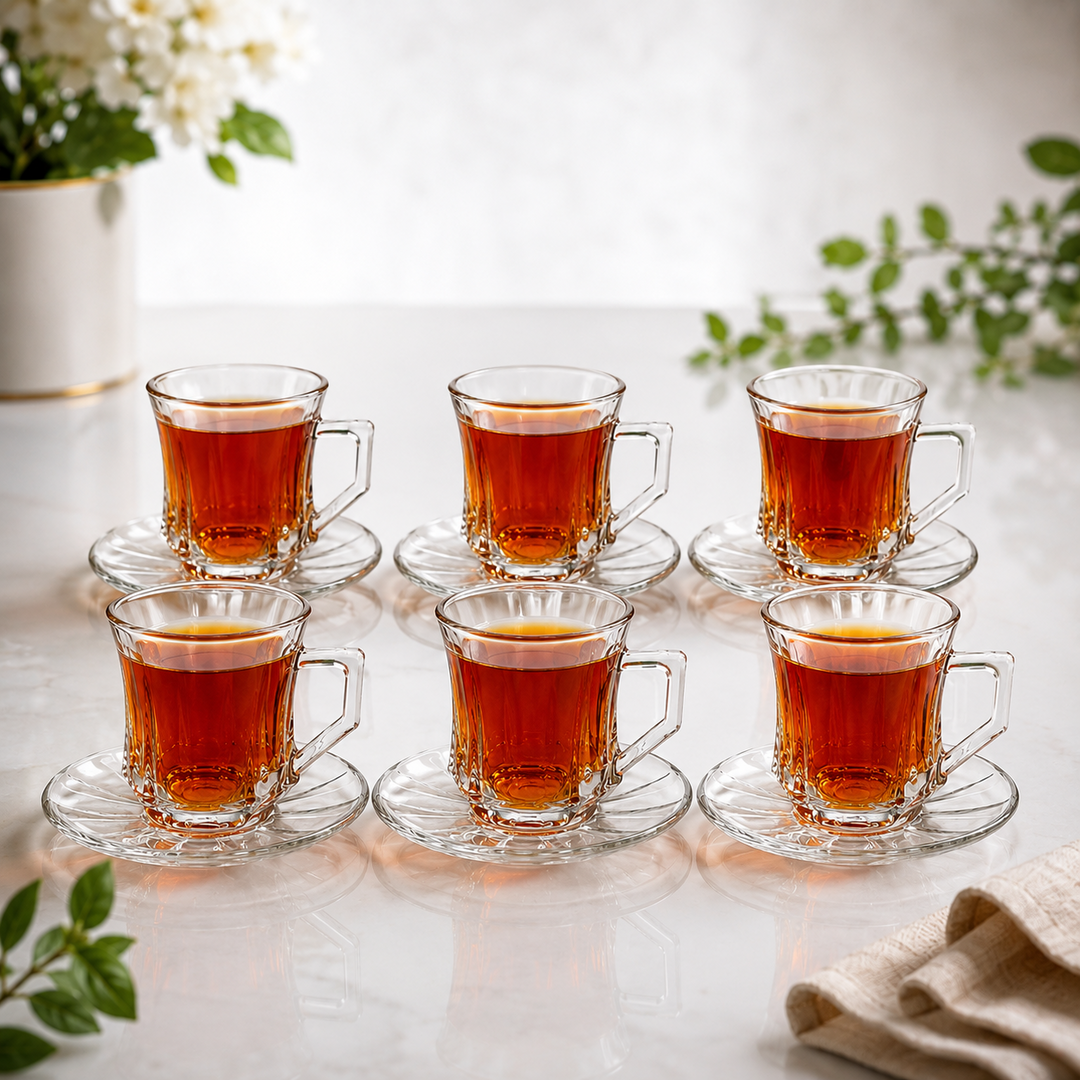 Simple Turkish Tea Cup, 65-35, 12 Pieces