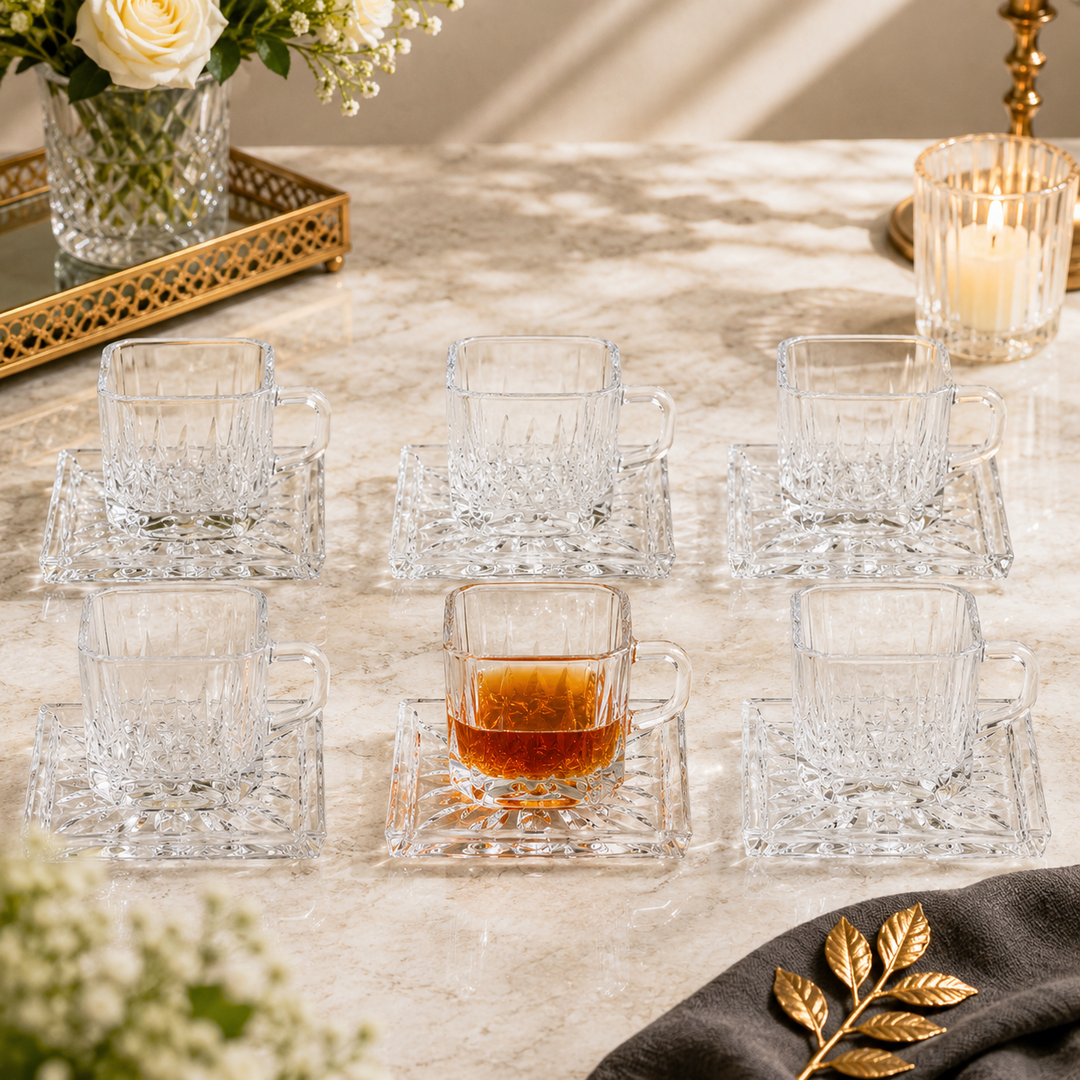 Square Rhombus Tea Cup, 65-43, 12 Pieces