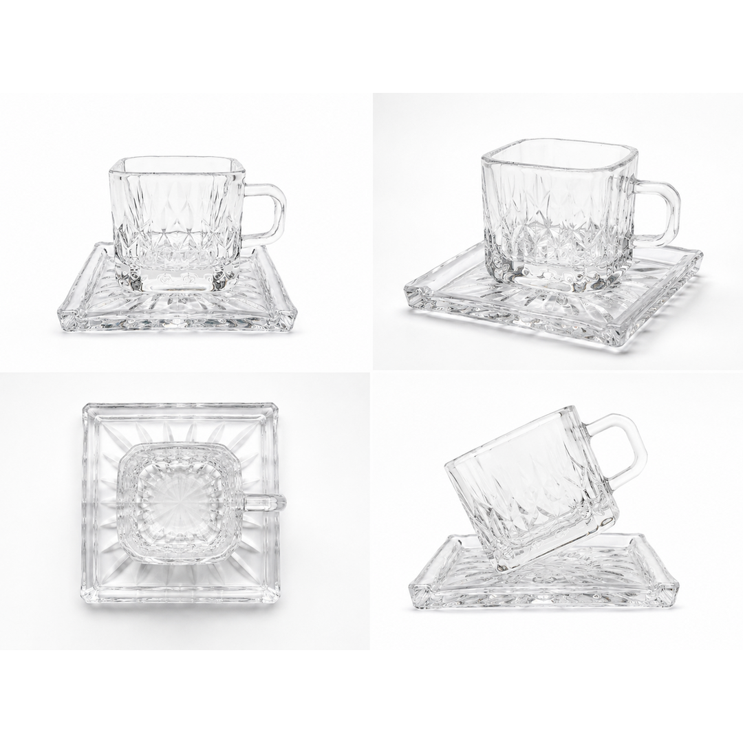 Square Rhombus Tea Cup, 65-43, 12 Pieces