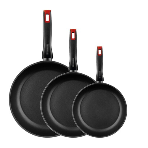 Isogona Monix Cherry Frying Pan, 22-26-30 Cm, 3 Pieces