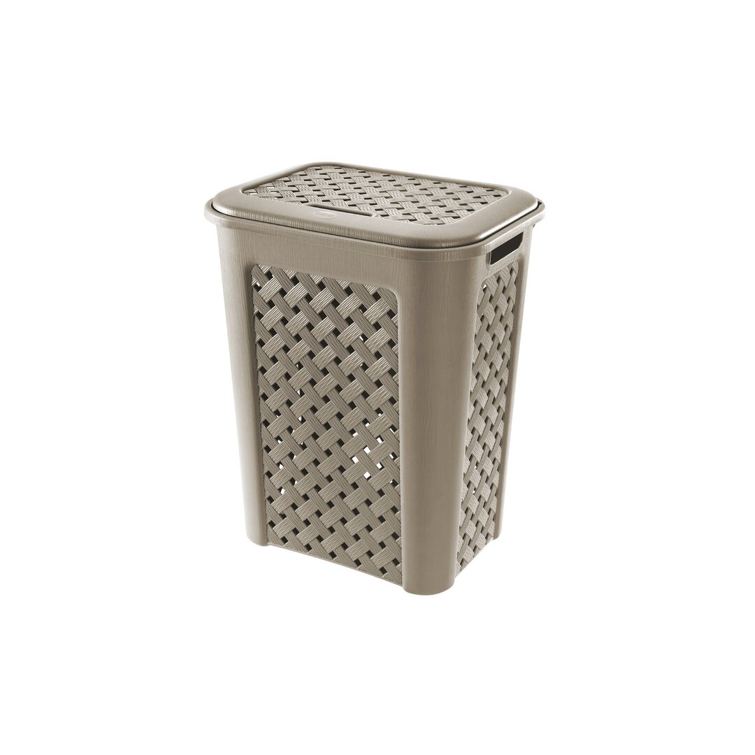 Tontarelli Arianna Beige Kosh Rrobash me Kapak, 37.5x27.5x47 Cm, 30 Lt, 1 Copë
