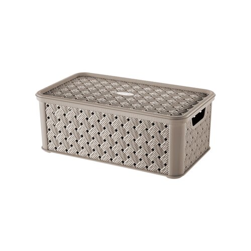 Tontarelli Arianna Beige Kuti Organizimi me Kapak, 16.6x29x11.2 Cm, 4 lt, 1 Copë
