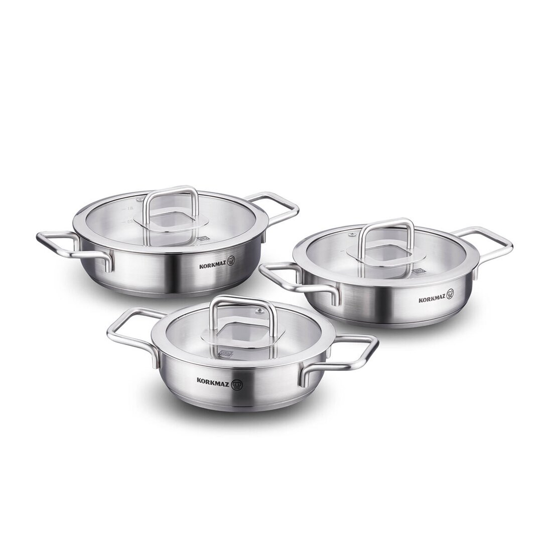 Korkmaz Stainless Steel Omelette Pot Set, A2929, 6 Pieces