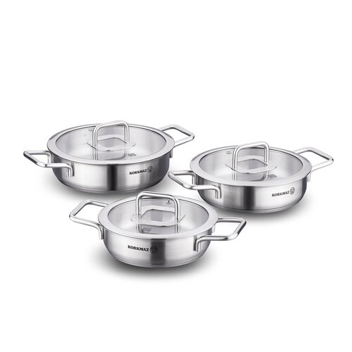 Korkmaz Stainless Steel Omelette Pot Set, A2929, 6 Pieces