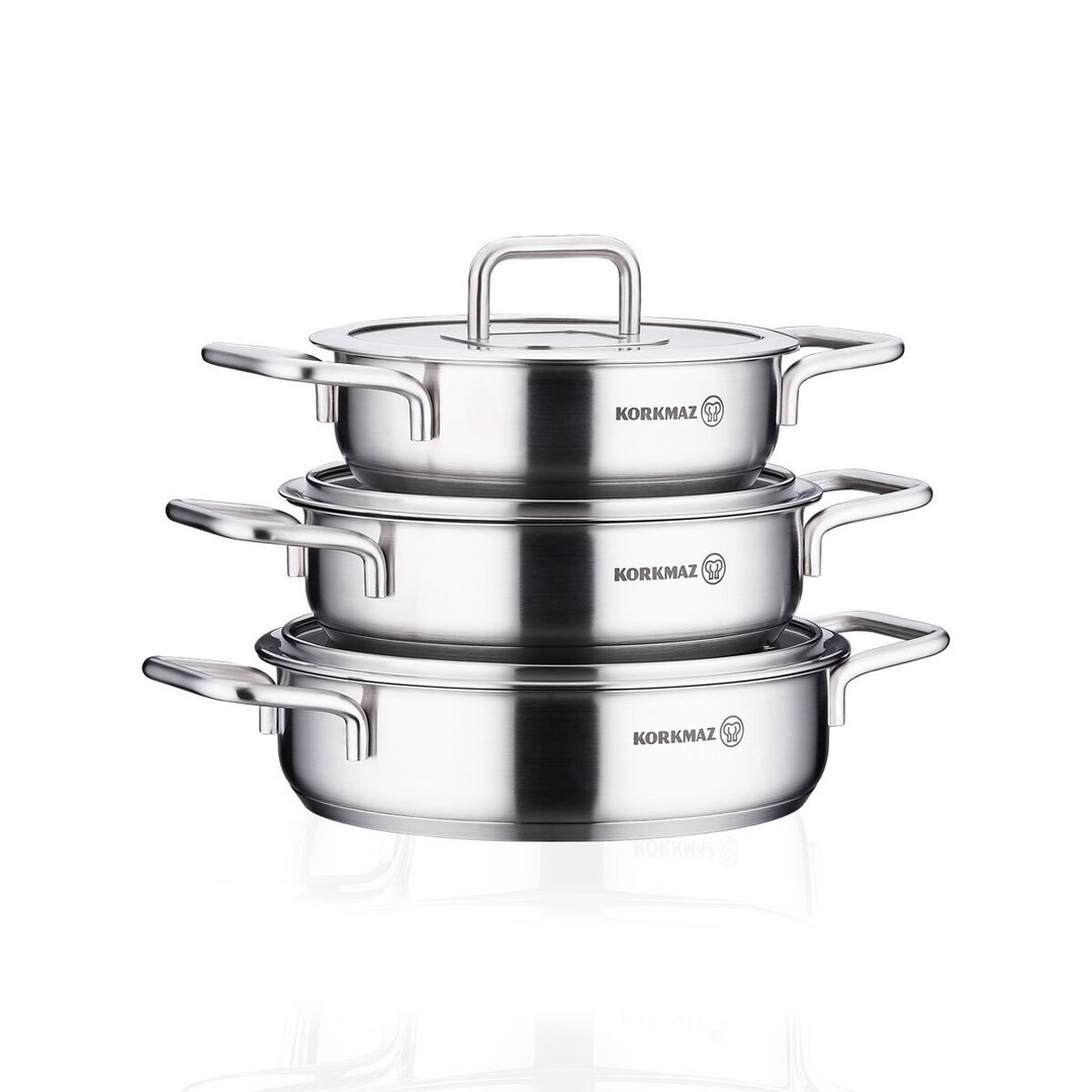 Korkmaz Stainless Steel Omelette Pot Set, A2929, 6 Pieces