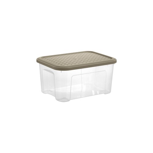 Tontarelli Arianna Beige Kuti Organizimi me Kapak, 37.7x27.7x27.8 Cm, 18 Lt, 1 Copë