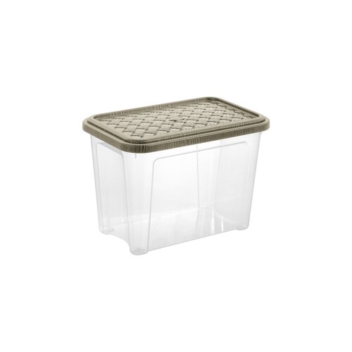 Tontarelli Arianna Beige Kuti Organizimi me Kapak, 26.2x17x18.8 Cm, 4.6 Lt, 1 Copë