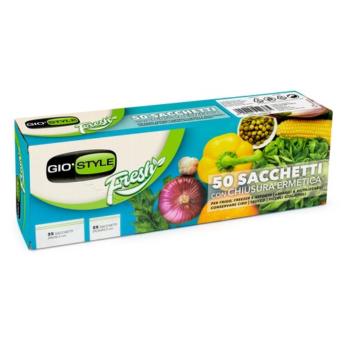 Giostyle Fresh 25+25 Airtight Bags, 50 Units, 1 Piece