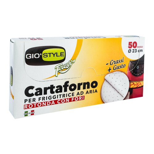 Giostyle Baking Paper Fryer Baking Paper for Airfryer, 23 Cm, 50 Units, 1 Piece