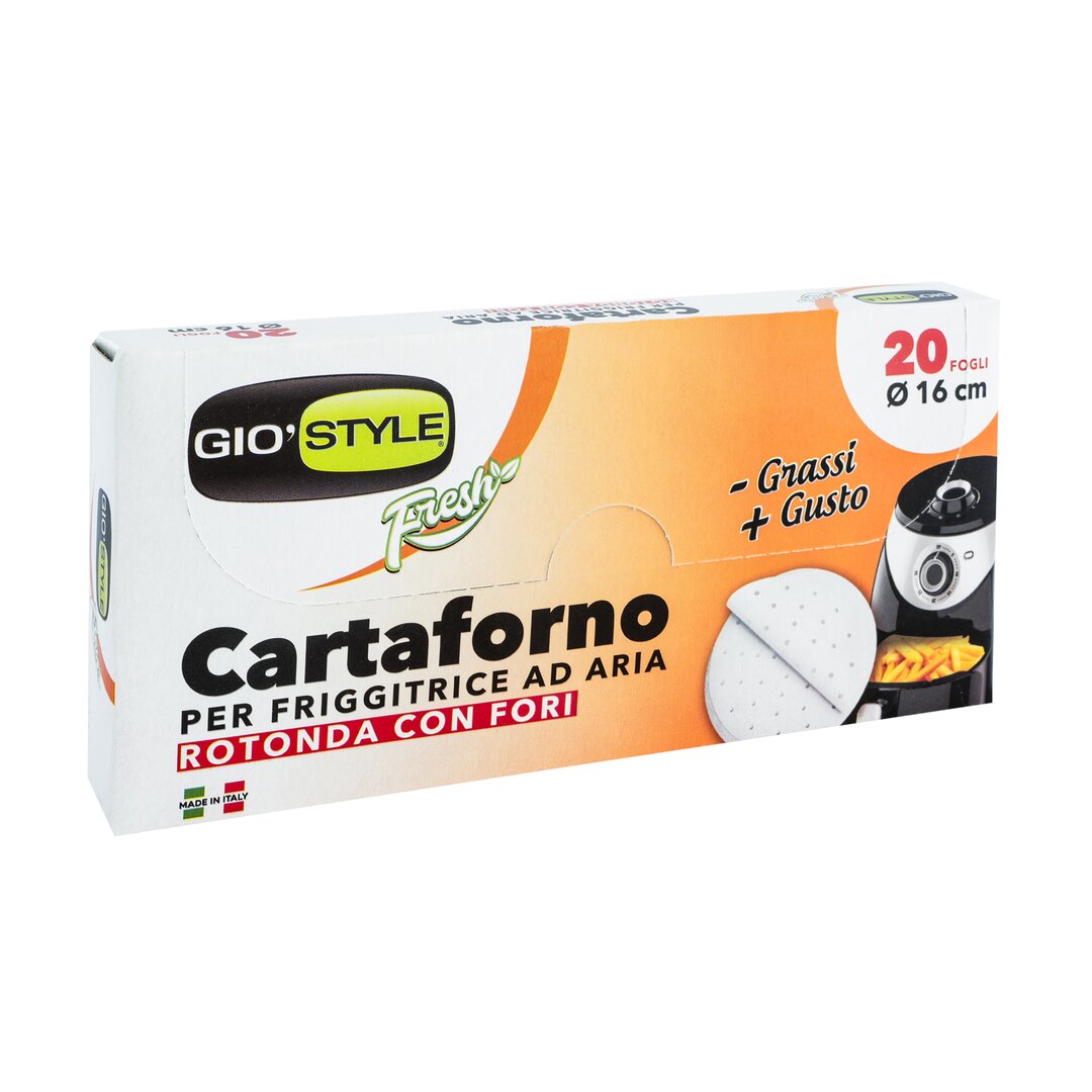 Giostyle Baking Paper Fryer Baking Paper for Airfryer, 16 Cm, 20 Units, 1 Piece