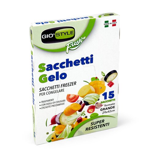 Giostyle Freezer Bags, 29x42 Cm, 15 Units, 1 Piece