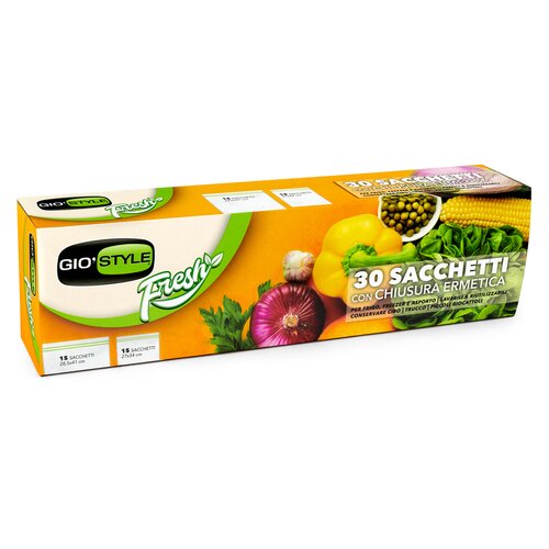 Giostyle Fresh 15+15 Airtight Bags, 30 Units, 1 Piece