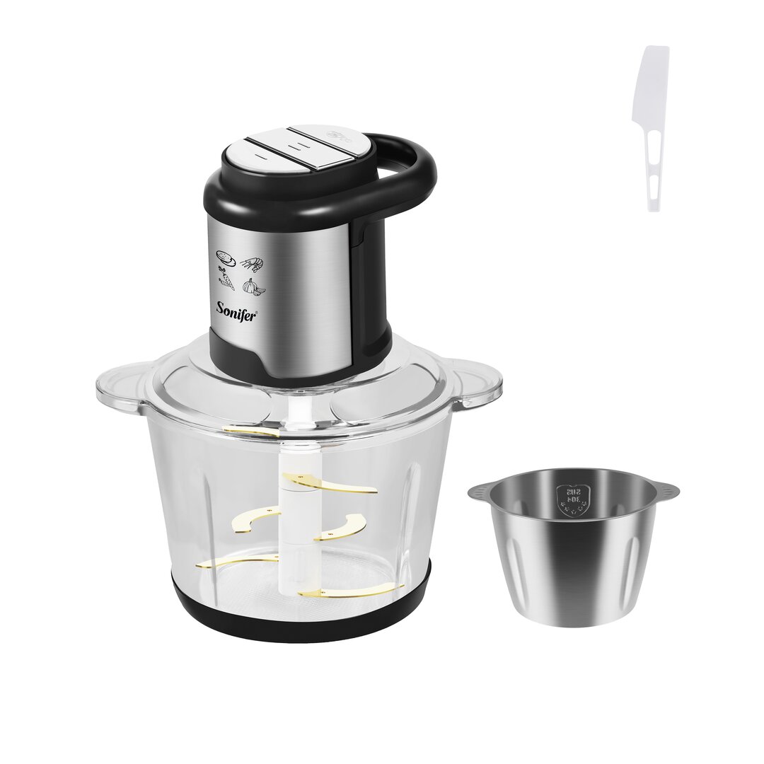 Sonifer Grirëse Perimesh Double Inoksi/Qelqi, 2Në1, 2.5+2.5 Lt, 500W, Sf-8197, 1 Copë