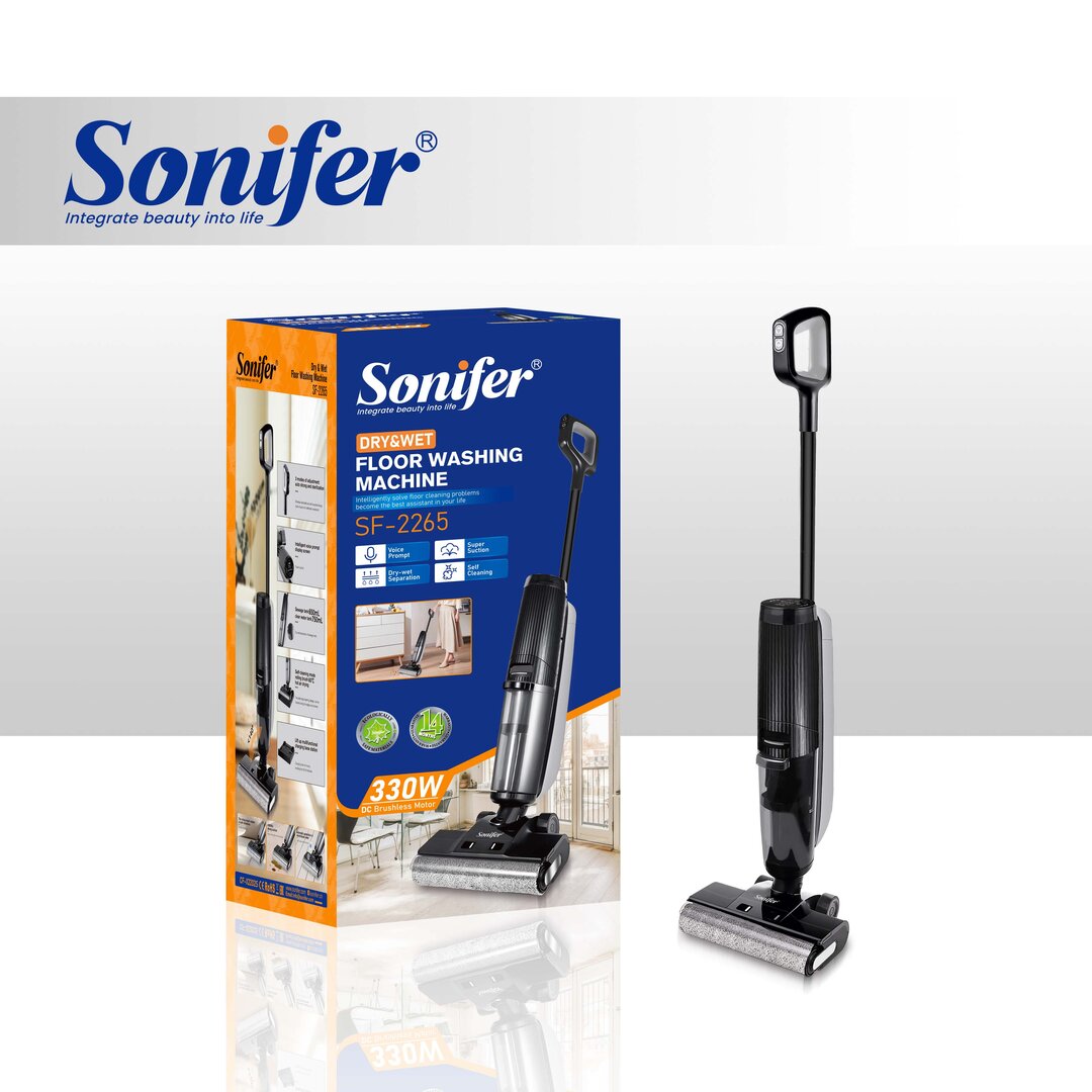Sonifer Multifunctional Dry&Wet Cordless Vacuum Cleaner, 330W, Sf-2265, 1 Piece