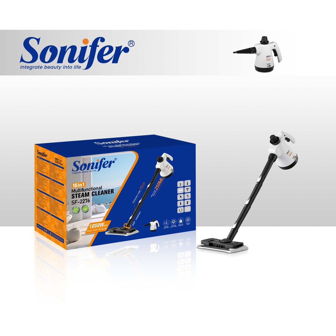 Sonifer Multifunctional Steam Cleaner, 16In1, 1050W, Sf-2276, 1 Piece