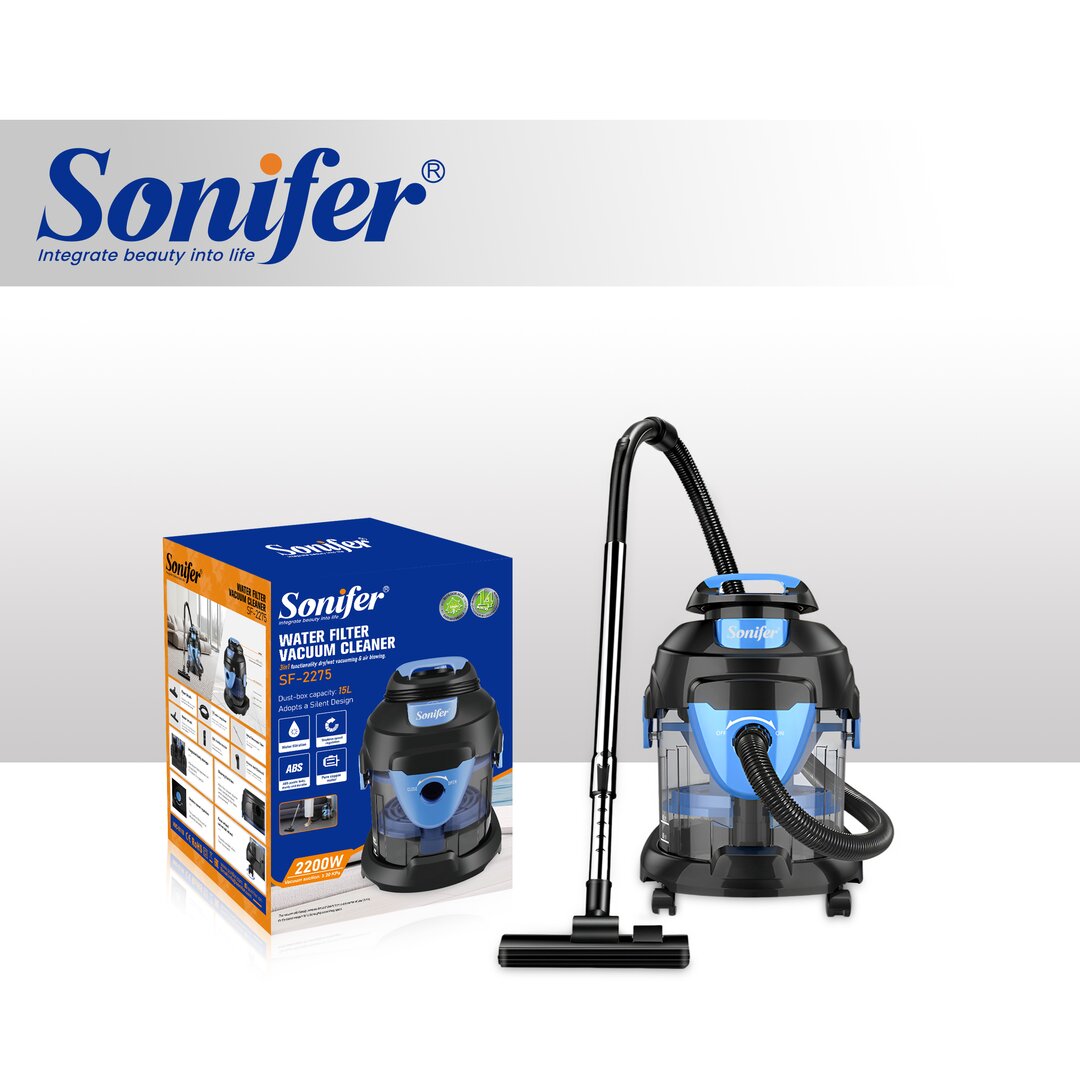 Sonifer Multifunctional Vacuum Cleaner with Wash/Dry, 15 Lt, 3In1, 2200W, Sf-2275, 1 Piece