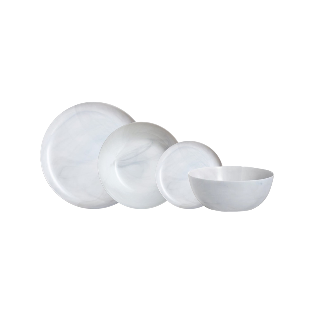 Luminarc Diwali Marble Granite Plate Set, 19 Pieces