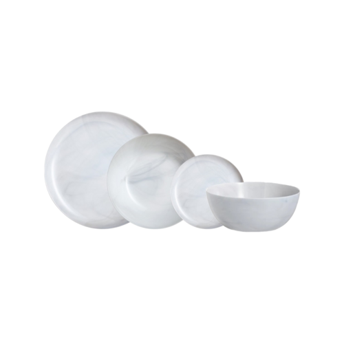Luminarc Diwali Marble Granite Plate Set, 19 Pieces